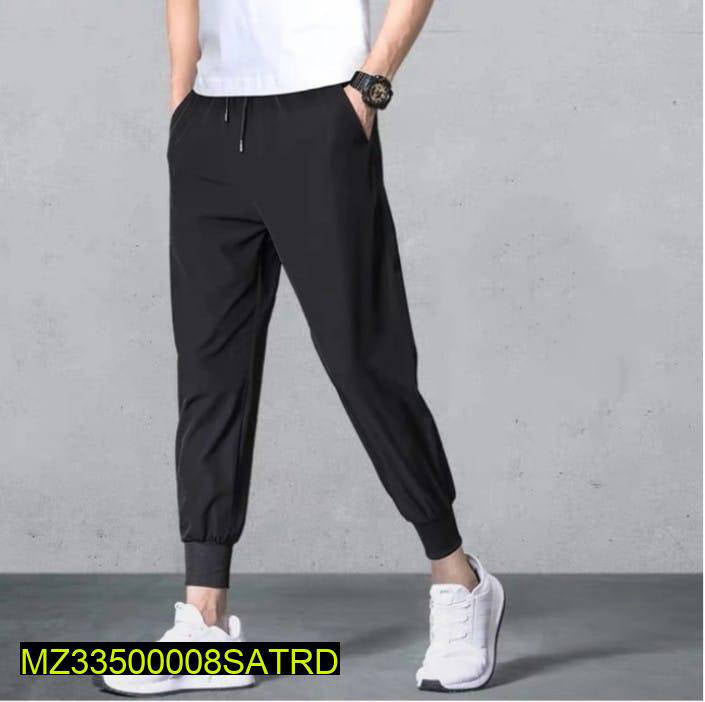 1 Pc Men's Stitched Cotton Jersey Plain Trouser