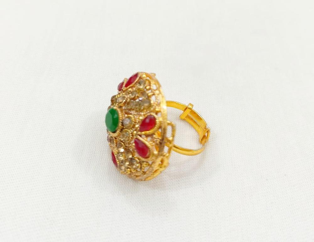 Golden Polish Adjustable Ring
