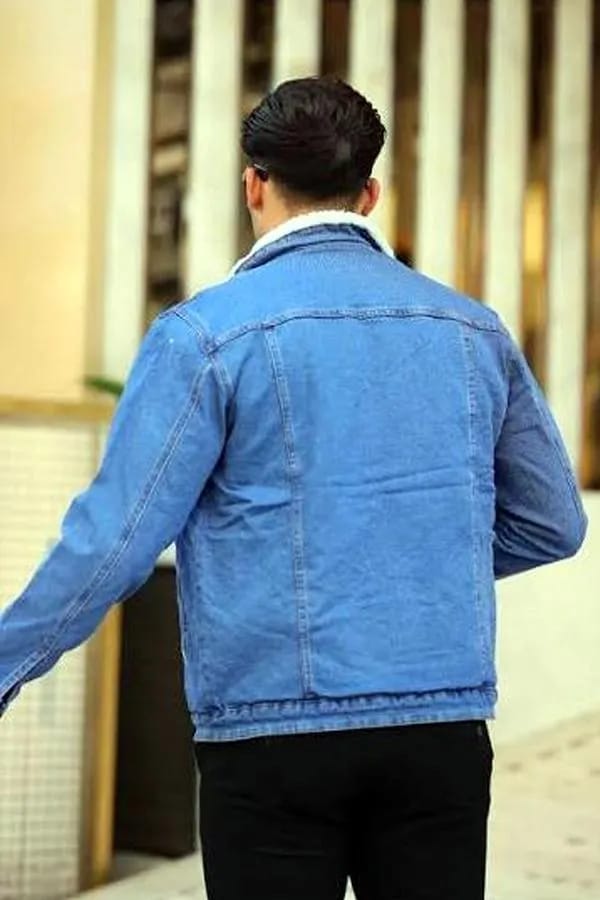1 Pc Men's Denim Plain Jacket