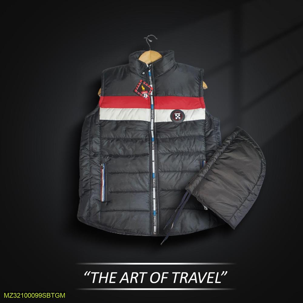 1 Pc Men's Stitched Parachute Quilted Plain Jacket