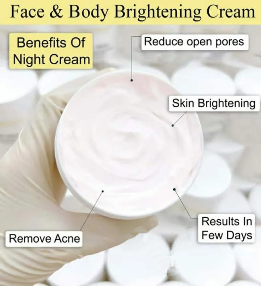 Brightening & Hydrating Night Cream - 1 Pcs for All Skin Types