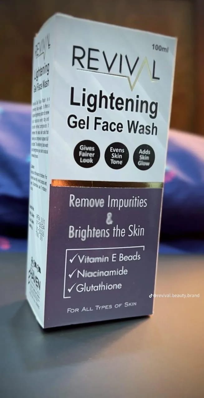Brightening Face Wash Gel - 100ml to Remove Impurities with Exfoliating Benefits