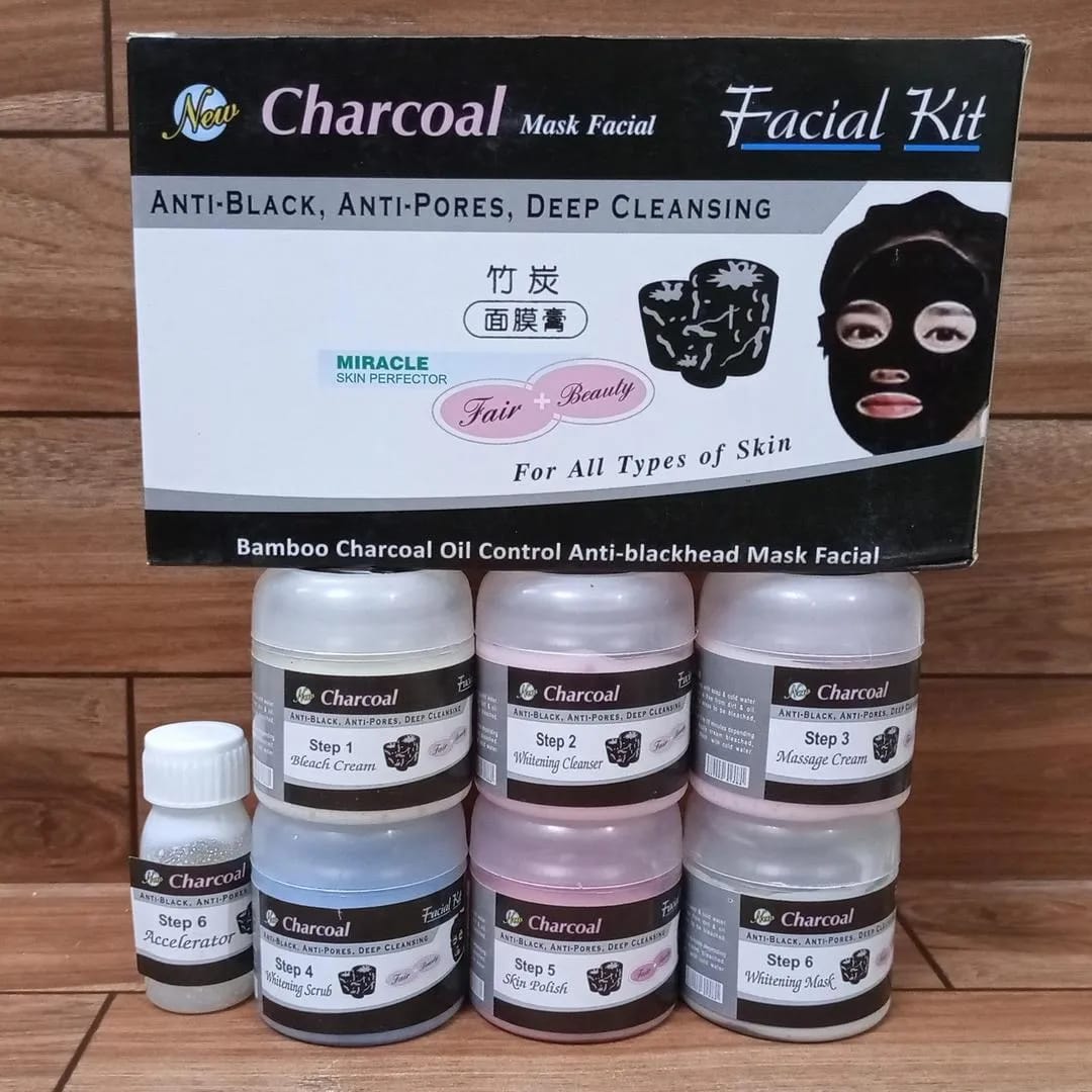 Charcoal Facial Kit 6 x 100 ML