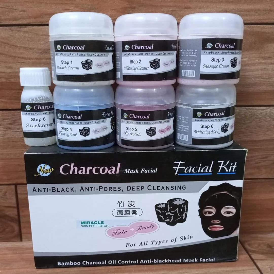 Charcoal Facial Kit 6 x 100 ML