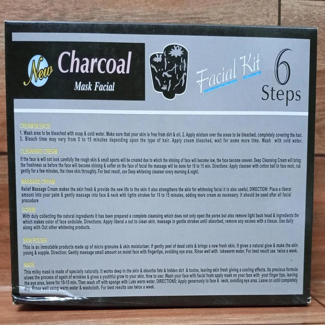 Charcoal Facial Kit 6 x 100 ML