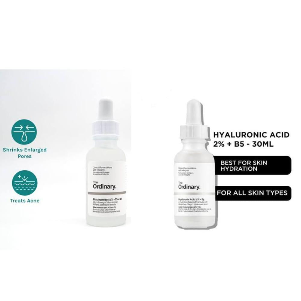 Anti-Acne Niacinamide Hyaluronic Acid Serum, Pack Of 2