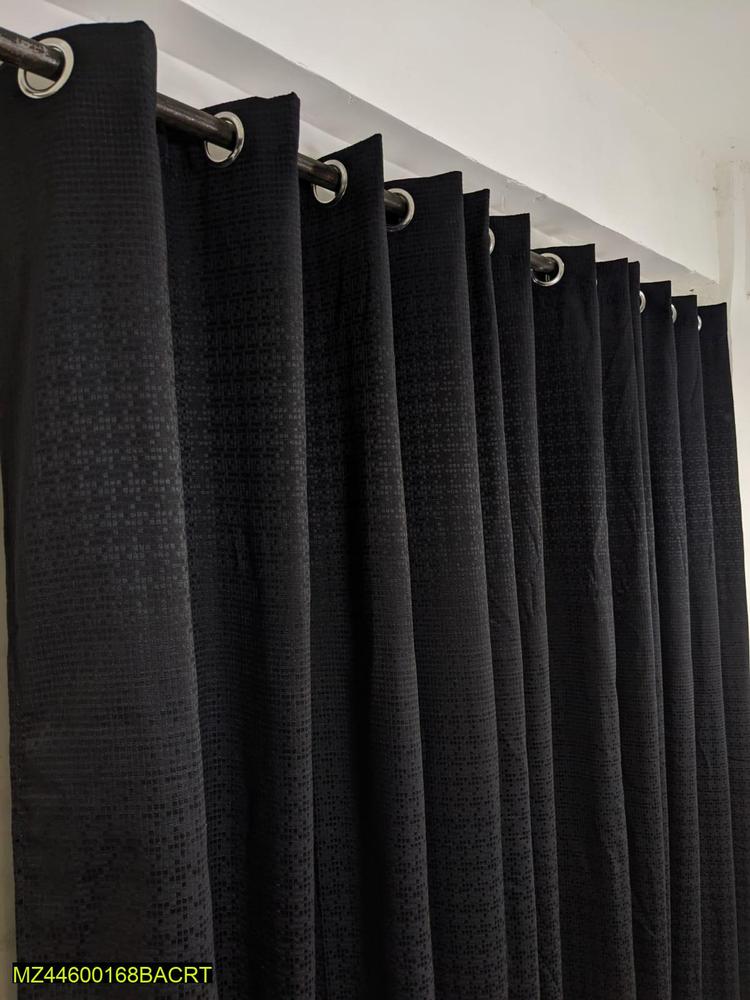 1 Pc Jacquard Plain Curtains