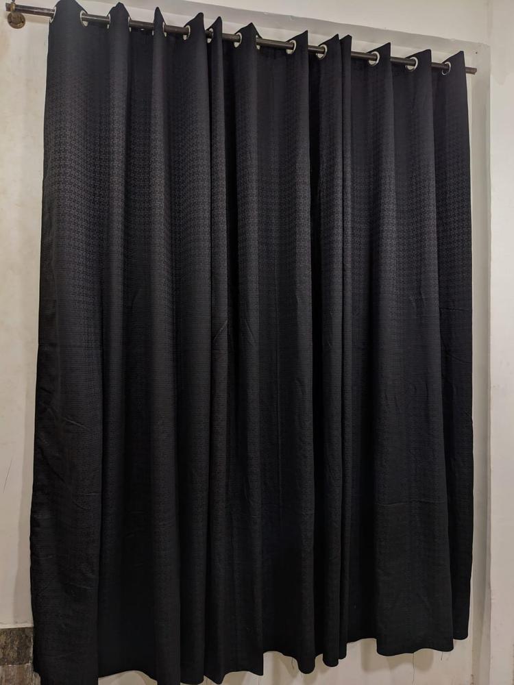 1 Pc Jacquard Plain Curtains