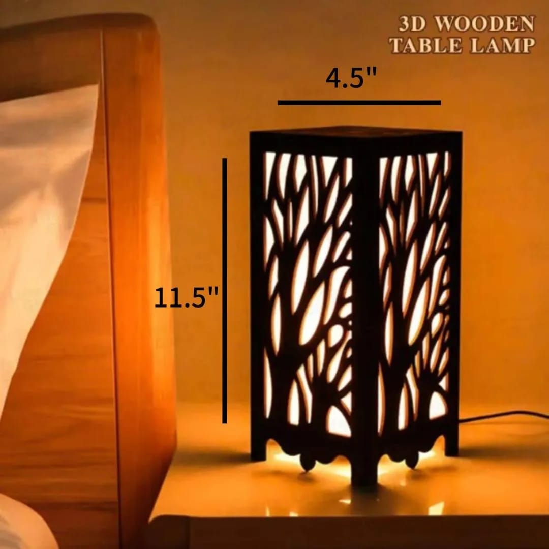 3D Tree Design Wooden Table Lamp I Lamp I Lamp For Room I Lamp Light I Lamp Decor I Lamp Light For Side Table I Lamp Lights
