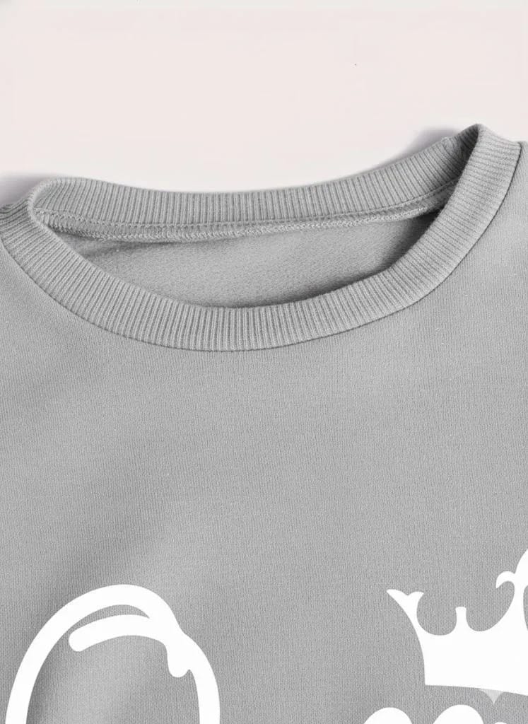 2 Pcs Women's Stitched Polyester Fleece Printed Tracksuit