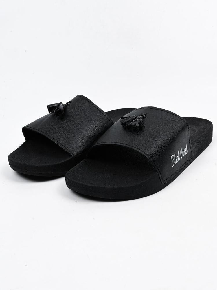 Black Camel Tassel Slide Slipper For Men Black Product