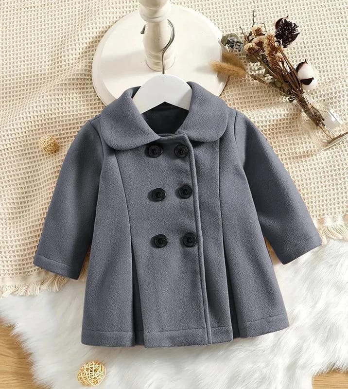 1 Pc Girl's Fleece Plain Jacket