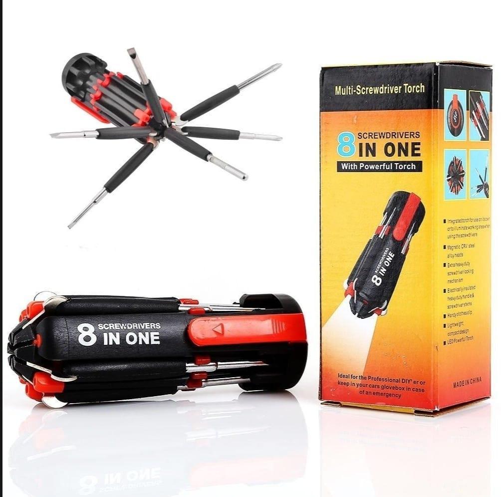 High-Quality Stainless Steel Screwdriver Set - 8 Pcs Portable Tool Kit