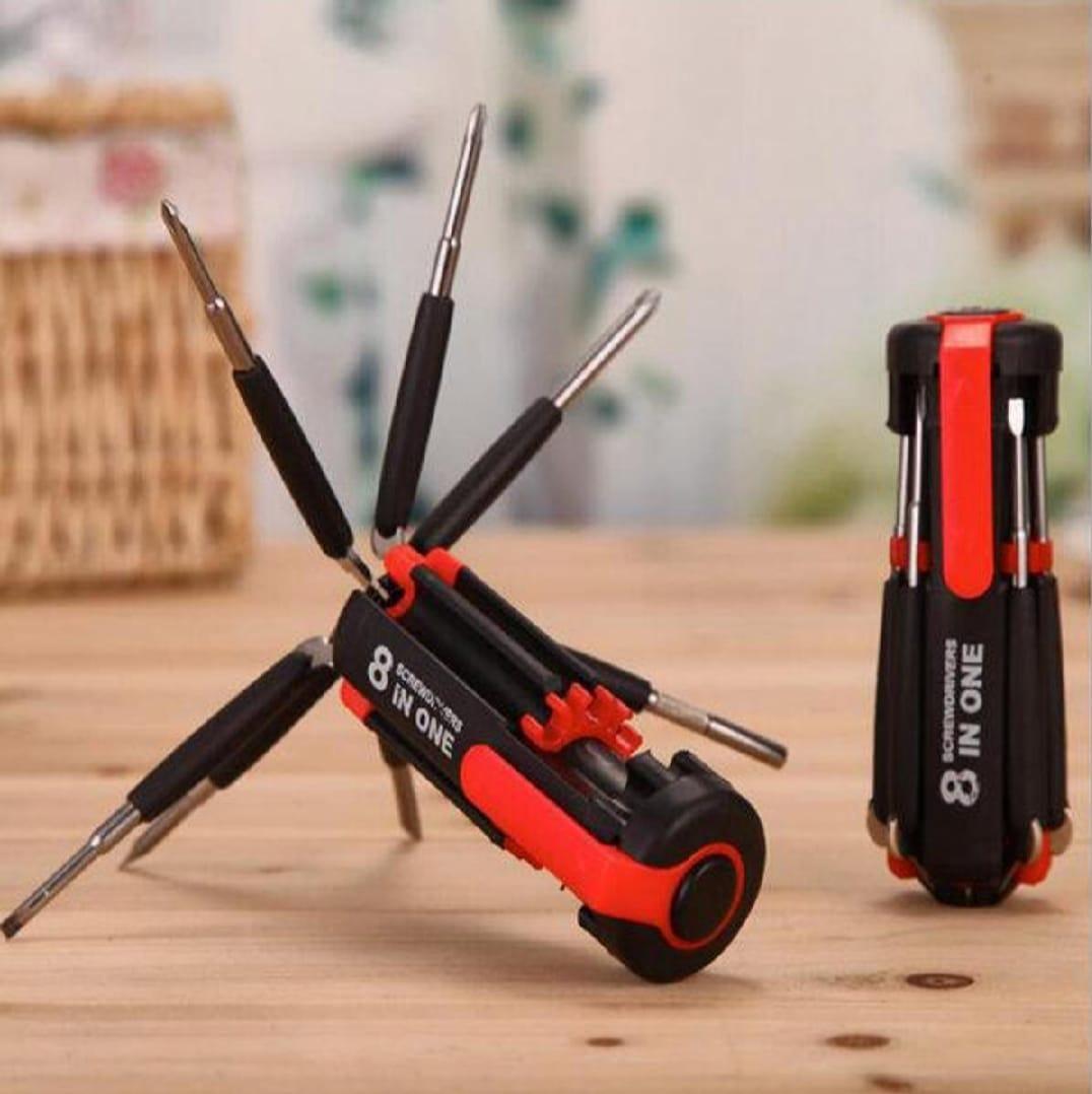 High-Quality Stainless Steel Screwdriver Set - 8 Pcs Portable Tool Kit