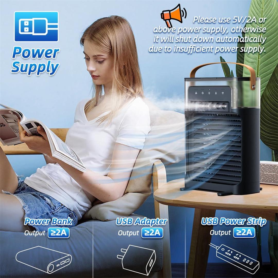 Portable Mini Air Conditioner - 1 Pc Personal Cooling Solution