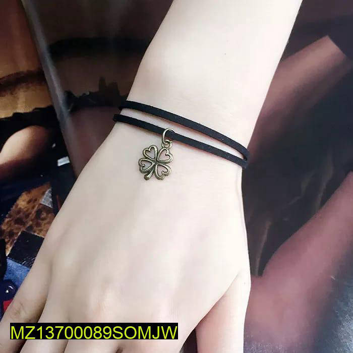 Charm Lucky Leaf Rope Bracelet